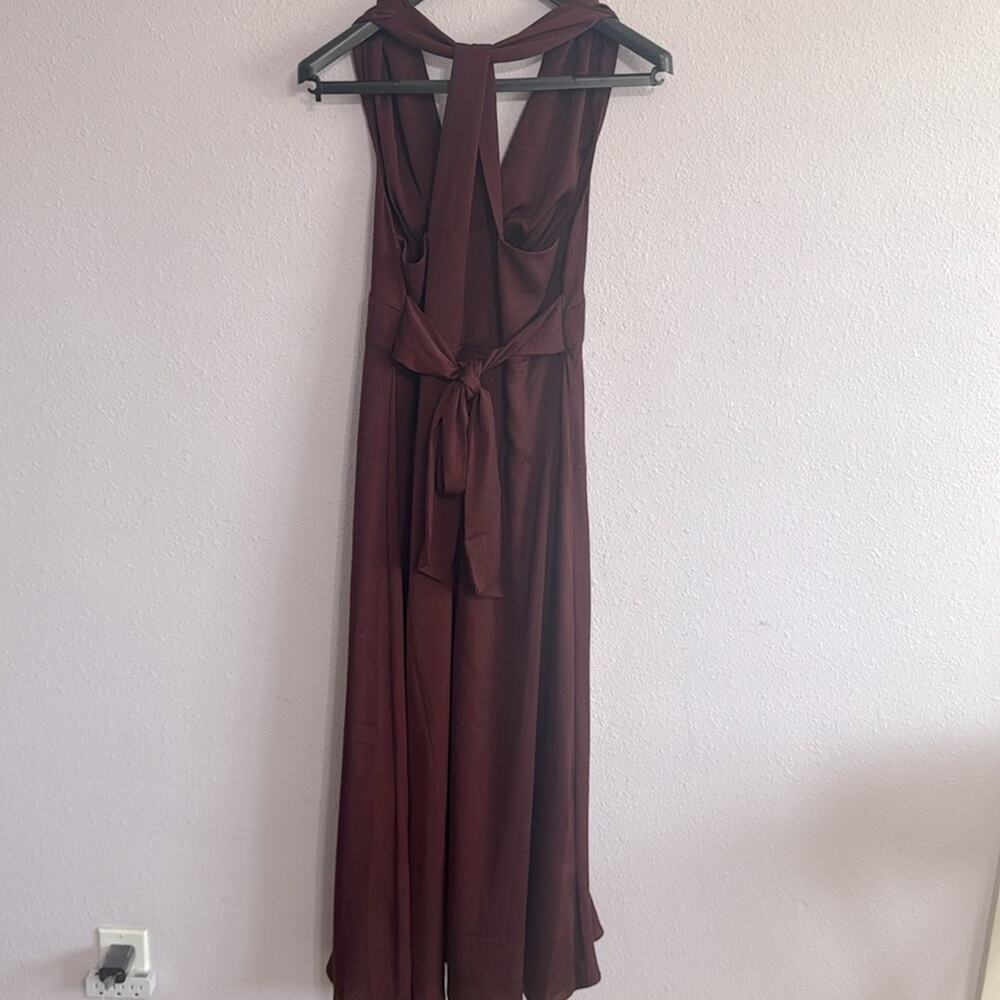 NWT Banana Republic Women Elegant Burgundy Sleeveless cocktail Midi Dress Size 4 - Picture 6 of 8